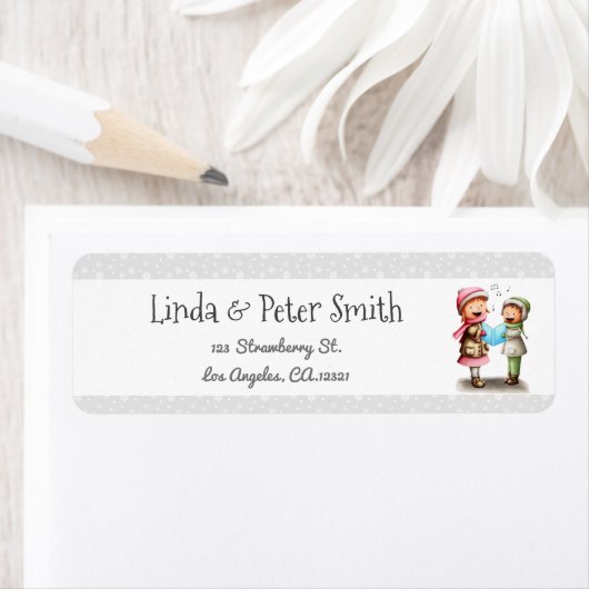 Kids Christmas Return Address Label (Insitu)