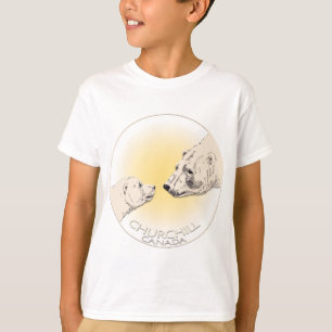 Kid's Churchill Polar Bear Shirt Bear Art T - Shir