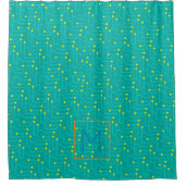 Kids Circuit Board Art blue gelb orange INITIAL Duschvorhang (Vorderseite)
