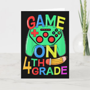 Kids CK Zur Schule Videospieler 4. Klasse Game On Karte