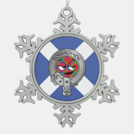Kids Clan Donnachaidh Wappen & Tartan on Salreifen Schneeflocken Zinn-Ornament