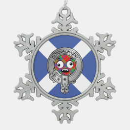 Kids Clan Donnachaidh Wappen & Tartan on Salreifen Schneeflocken Zinn-Ornament