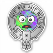 Kids Clan Gunn Wappen & Tartan Aufkleber (Vorderseite)