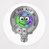 Kids Clan Gunn Wappen & Tartan Etiketten (Design 2)