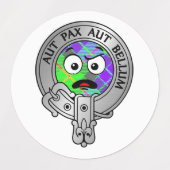 Kids Clan Gunn Wappen & Tartan Etiketten (Design 1)