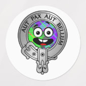 Kids Clan Gunn Wappen & Tartan Labels Etiketten (Design 1)