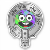 Kids Clan Gunn Wappen & Tartan Sticker (Vorderseite)
