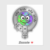 Kids Clan Gunn Wappen & Tartan Sticker (Blatt)