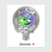 Kids Clan Gunn Wappen & Tartan Sticker (Blatt)