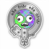 Kids Clan Gunn Wappen & Tartan Sticker (Vorderseite)