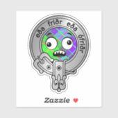 Kids Clan Gunn Wappen & Tartan Sticker (Blatt)