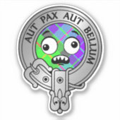 Kids Clan Gunn Wappen & Tartan Sticker (Vorderseite)
