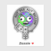 Kids Clan Gunn Wappen & Tartan Sticker (Blatt)