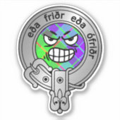 Kids Clan Gunn Wappen & Tartan Sticker (Vorderseite)