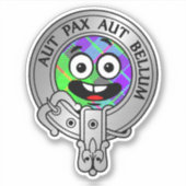 Kids Clan Gunn Wappen & Tartan Sticker (Vorderseite)