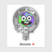 Kids Clan Gunn Wappen & Tartan Sticker (Blatt)