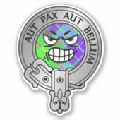 Kids Clan Gunn Wappen & Tartan Sticker (Vorderseite)