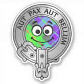Kids Clan Gunn Wappen & Tartan Sticker (Vorderseite)