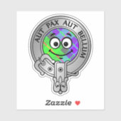 Kids Clan Gunn Wappen & Tartan Sticker (Blatt)