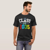 Kids Class Of 2035 First Day Of Back To School Gra T-Shirt (Vorne ganz)
