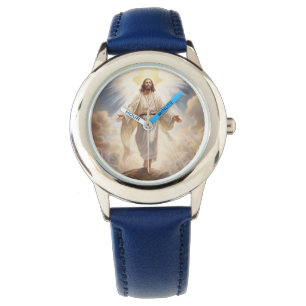 Kids Classic Lederuhr-Jesus Armbanduhr