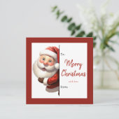 Kids Classroom Personalized Santa Christmas Feiertagskarte (Stehend Vorderseite)
