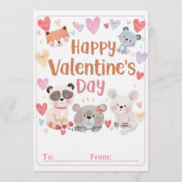 Kids Classroom Valentine Cards | Cute Cartoons Einladung