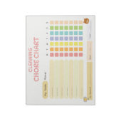 Kids Cleaning Chore Chart Weekly Reward Tracker Notizblock (Rotiert)
