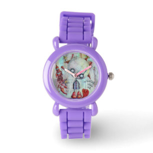 Kids Clowpilot Fashion Watch Red Blue Pastel Armbanduhr