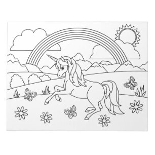 Kids Color Me Unicorn Regenbogen Notizblock