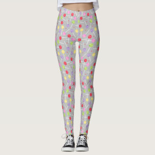 Kids Colorful Candy Lollipop Print Leggings