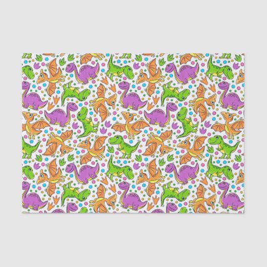 Kids Colorful Dinosaurier Seidenpapier (Vorderseite)