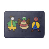 Kids Colorful Fun Family Cartoon Charaktere Badematte (Vorderseite)
