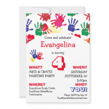 Kids Colorful Handprints Birthday Party