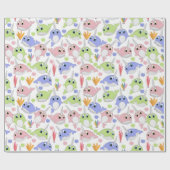 Kids Colorful Narwhals Geschenkpapier (Flach)