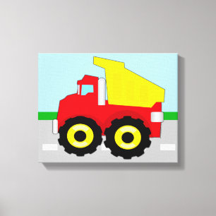 Kids Construction Dumptruck Leinwanddruck