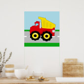 Kids Construction Dumptruck Poster (Küche)