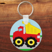 Kids Construction Dumptruck Schlüsselanhänger (Vorderseite)
