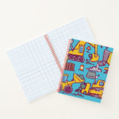 Kids Construction Themed Spiral Notebook Notizblock (Innenseite)