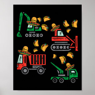 Kids Construction Truck Bulldozer Cinco De Mayo Ki Poster
