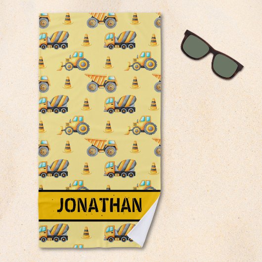 Kids' Construction Truck – Fun & Customizable Strandtuch