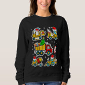 Kids Construction Vehicle Christmas Crane Truck Sa Sweatshirt (Vorderseite)