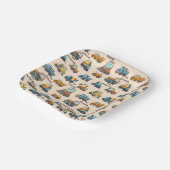 Kids Construction Vehicle Paper Plates Trucks Pappteller (Gewinkelt)