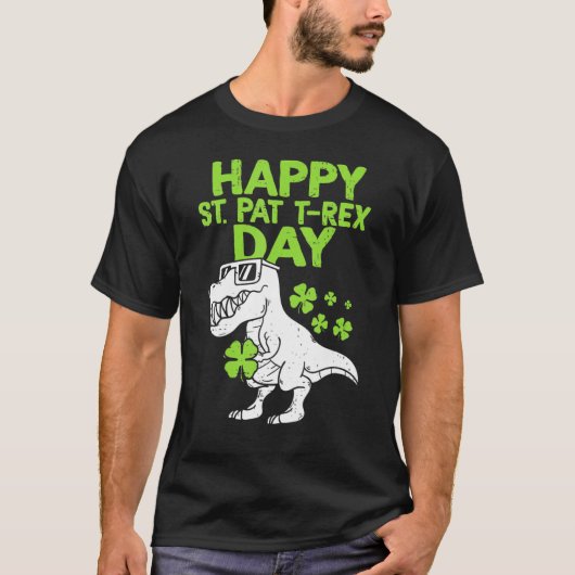 Kids Cool Happy St. Pat-trex Day St. Patricks Day  T-Shirt (Vorderseite)