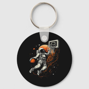 Kids Cool Space Basketball mit Astronautin Schlüsselanhänger