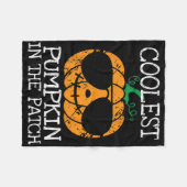 Kids Cooler Kürbis in der Patchhalbling, Jungs G Fleecedecke (Vorderseite (Horizontal))