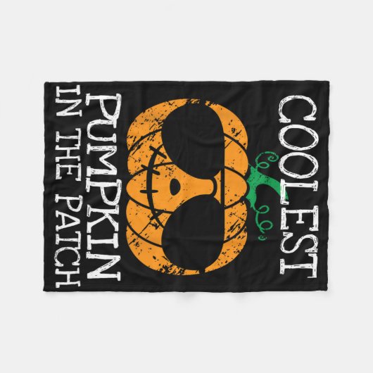 Kids Cooler Kürbis in der Patchhalbling, Jungs G Fleecedecke (Vorderseite (Horizontal))