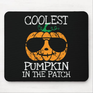 Kids Cooler Kürbis in der Patchhalbling, Jungs G Mousepad