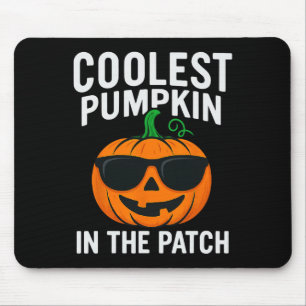 Kids Cooler Kürbis in der Patchhalbling, Jungs G Mousepad