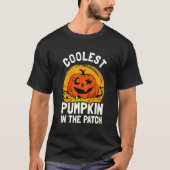 Kids Coolest Pumpkin In The Patch Toddler Boys Hal T-Shirt (Vorderseite)